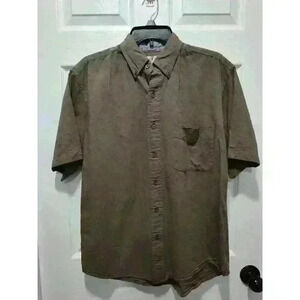 Farah Classics Mens Button down Short Sleeved Shirt 100% cotton Size‎ MEDIUM